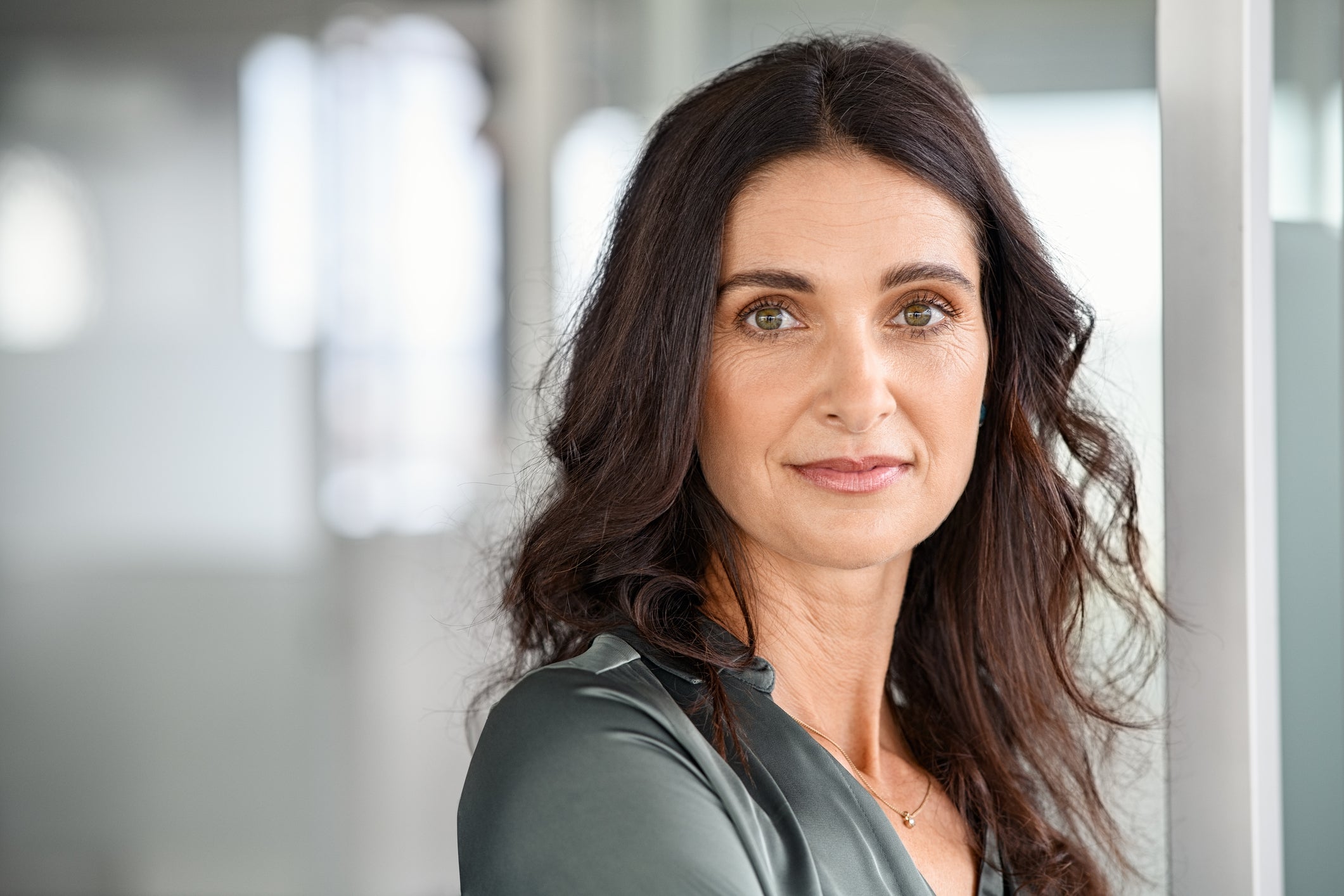 Woman smiling